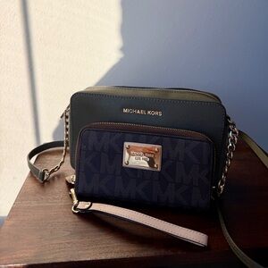 Michael Kors Crossbody Bag and Michael Kors Brown Wallet